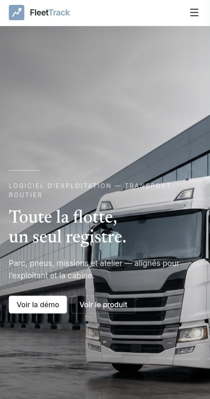 FleetTrack mobile home